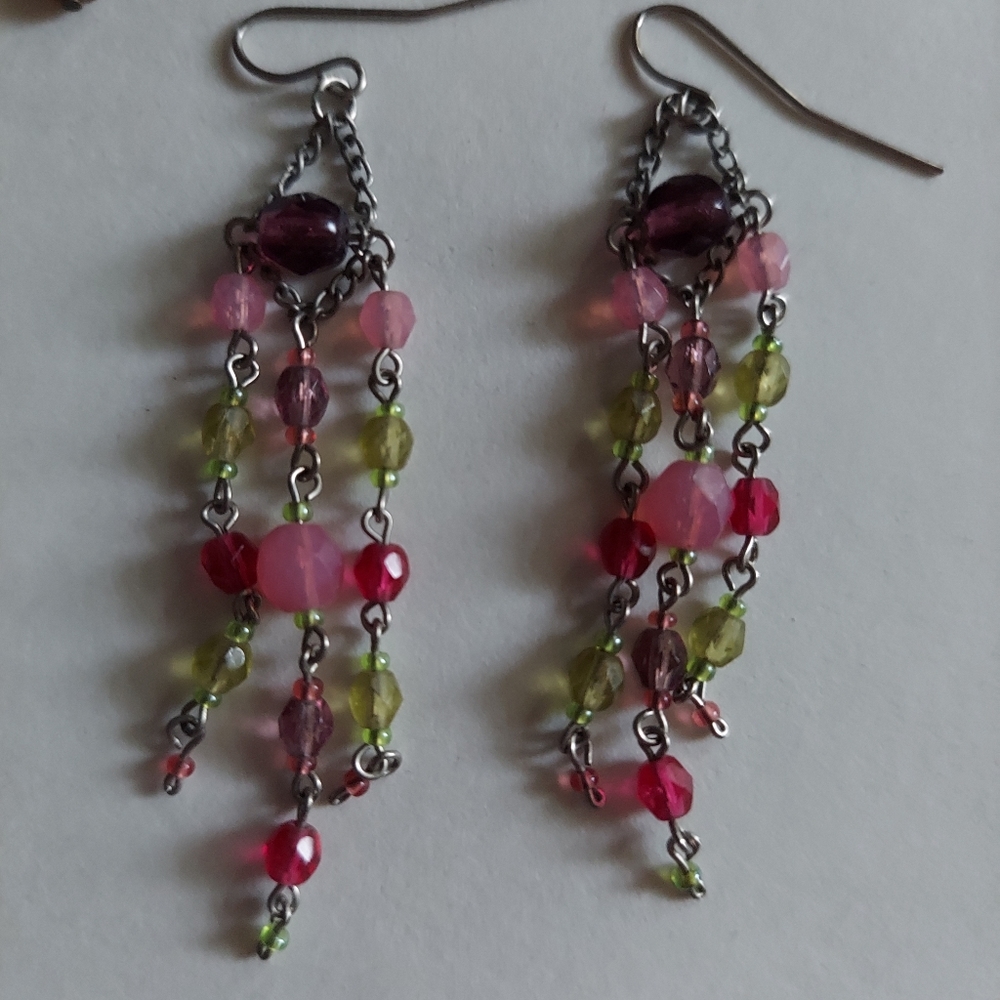 Vintage Y2K dangle earrings-4 pairs - Picture 7 of 10